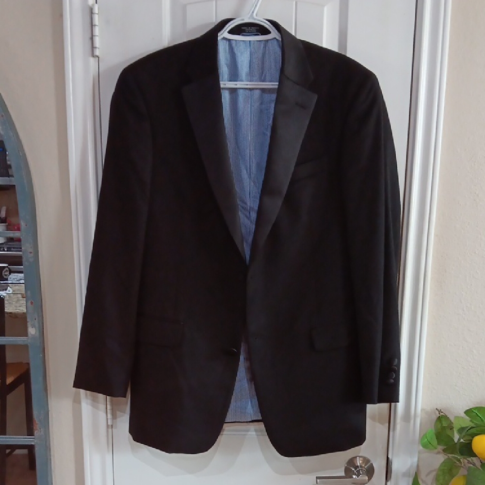 Tommy Hilfiger Black Tuxedo Evening Smoking Jacket